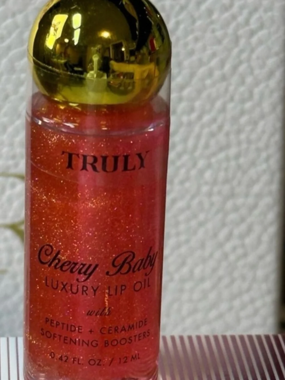 TRULY Cherry Baby Luxury Lip Oil - Cherry Red